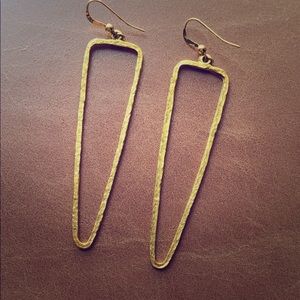 Gold Triangle Earrings